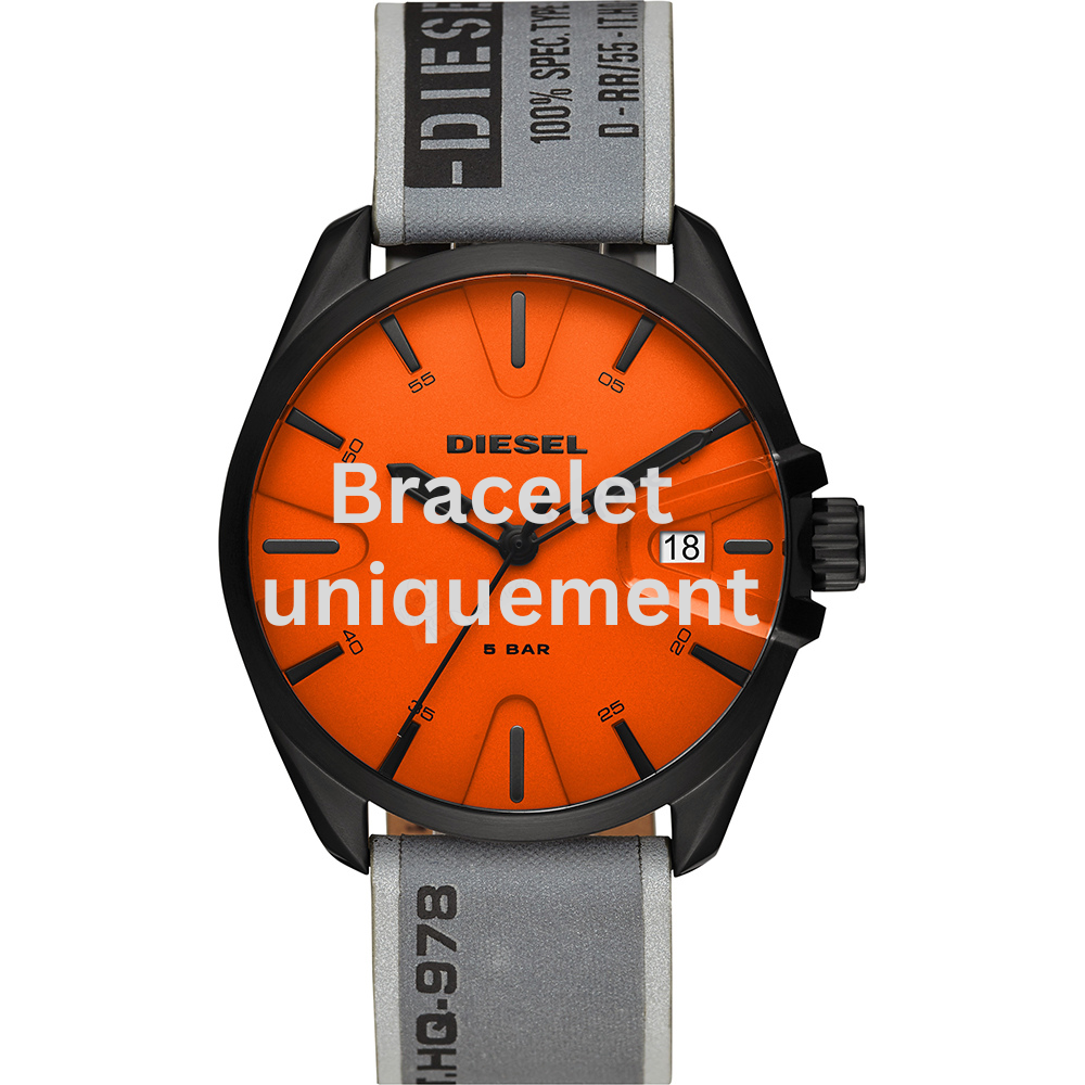 Bracelet cuir gris Diesel - MS9 / DZ1931-Bracelet Montre Diesel-AtelierNet