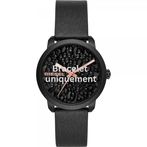 Bracelet leather black Diesel - FLARE ROCKS / DZ5598-bracelet montre cuir homme-AtelierNet