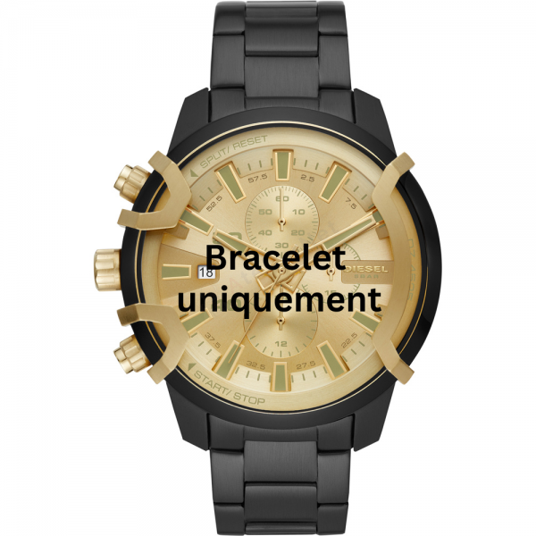 Bracelet métal noir Diesel - GRIFFED / DZ4525 - DZ4529 - DZ4557 - DZ4578-Bracelet de montre-AtelierNet