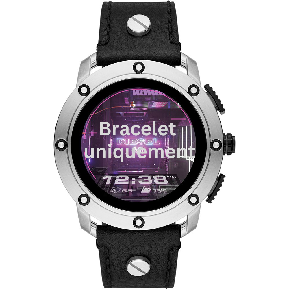 Bracelet cuir noir Diesel - AXIAL / DZT2014-Bracelet Montre Diesel-AtelierNet