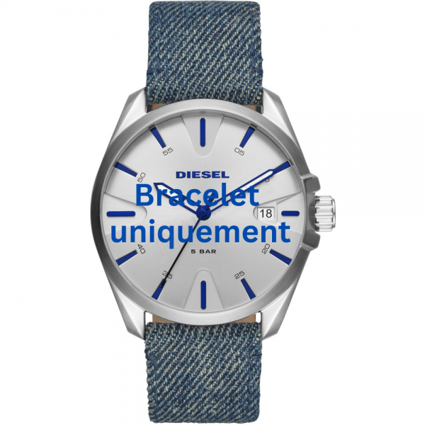 Bracelet textile sur cuir bleu Diesel - MS9 / DZ1891-Bracelet Montre Diesel-AtelierNet