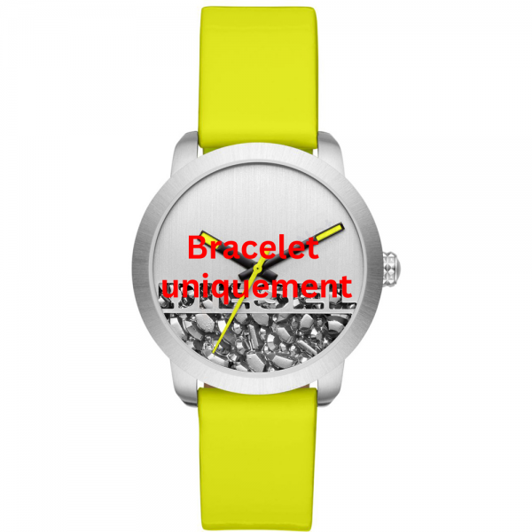 Bracelet cuir jaune Diesel - FLARE ROCKS / DZ5589-bracelet montre cuir homme-AtelierNet