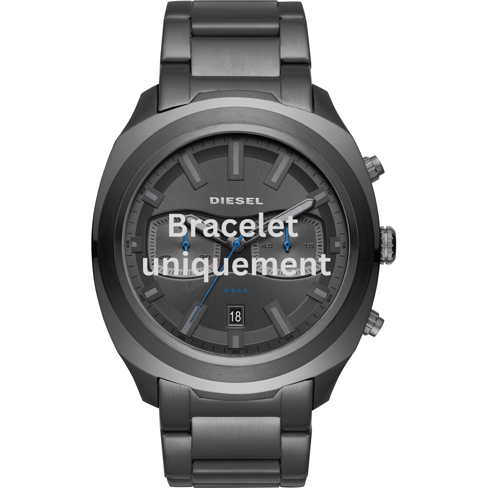 Bracelet metal grey Diesel - TUMBLER / DZ4510-Bracelets de montres-AtelierNet