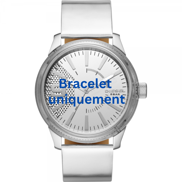 Bracelet cuir argent Diesel - RASP NSBB / DZ1874-Bracelet Montre Diesel-AtelierNet