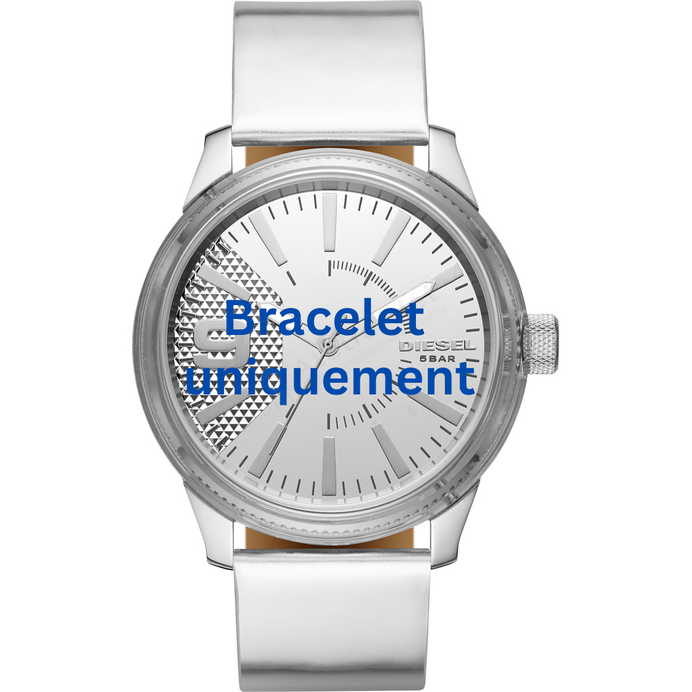 Bracelet leather silver Diesel - RASP NSBB / DZ1874-Bracelets Diesel-AtelierNet
