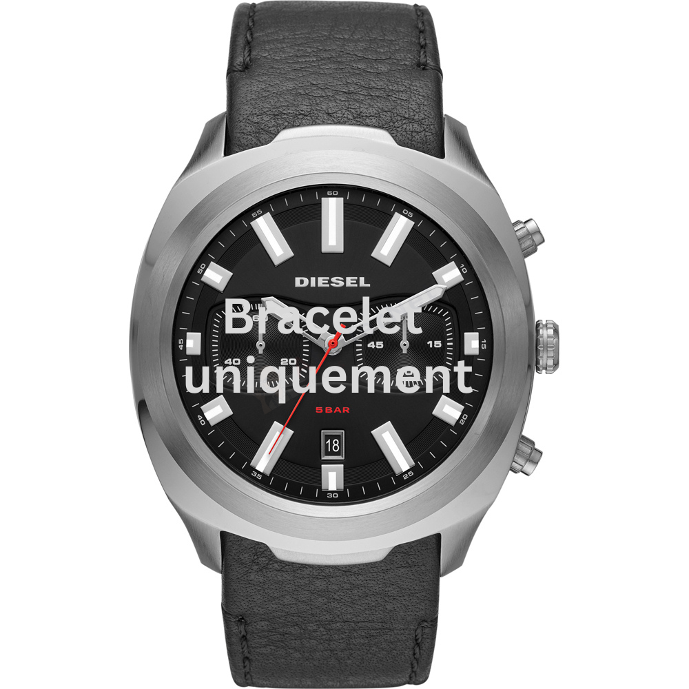 Bracelet cuir noir Diesel - TUMBLER / DZ4499-Bracelet Montre Diesel-AtelierNet