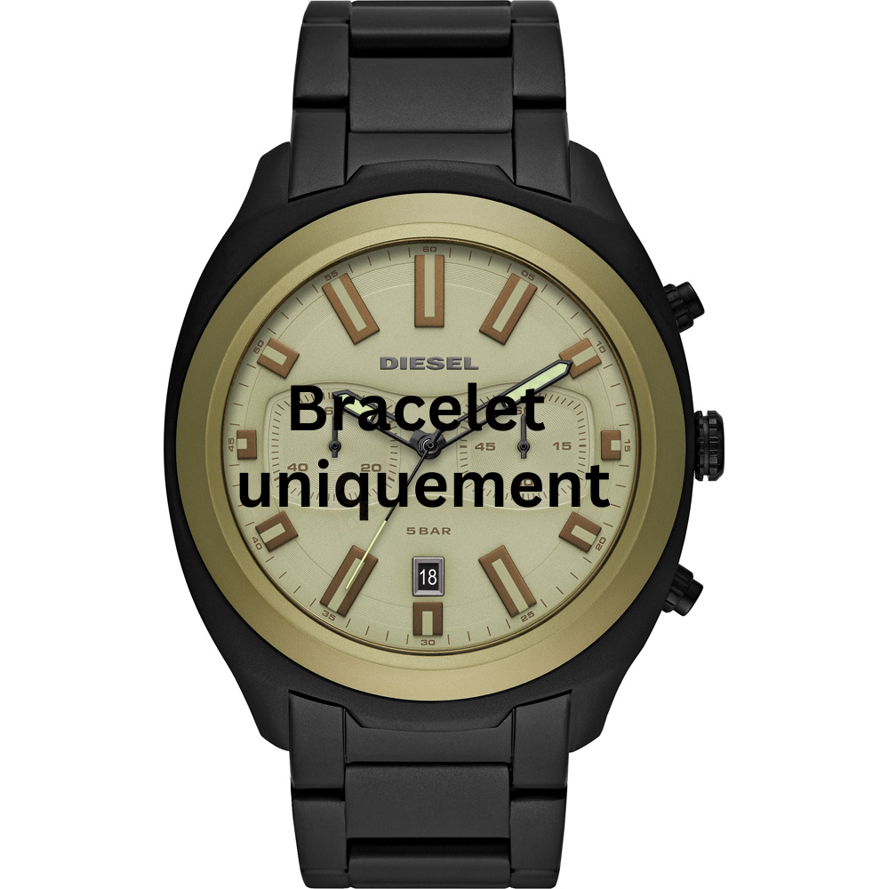 Bracelet métal noir Diesel - TUMBLER / DZ4497-Bracelet de montre-AtelierNet