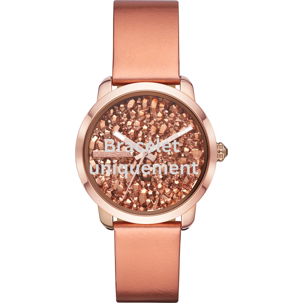 Bracelet cuir or rose Diesel - FLARE ROCKS / DZ5583-bracelet montre cuir homme-AtelierNet