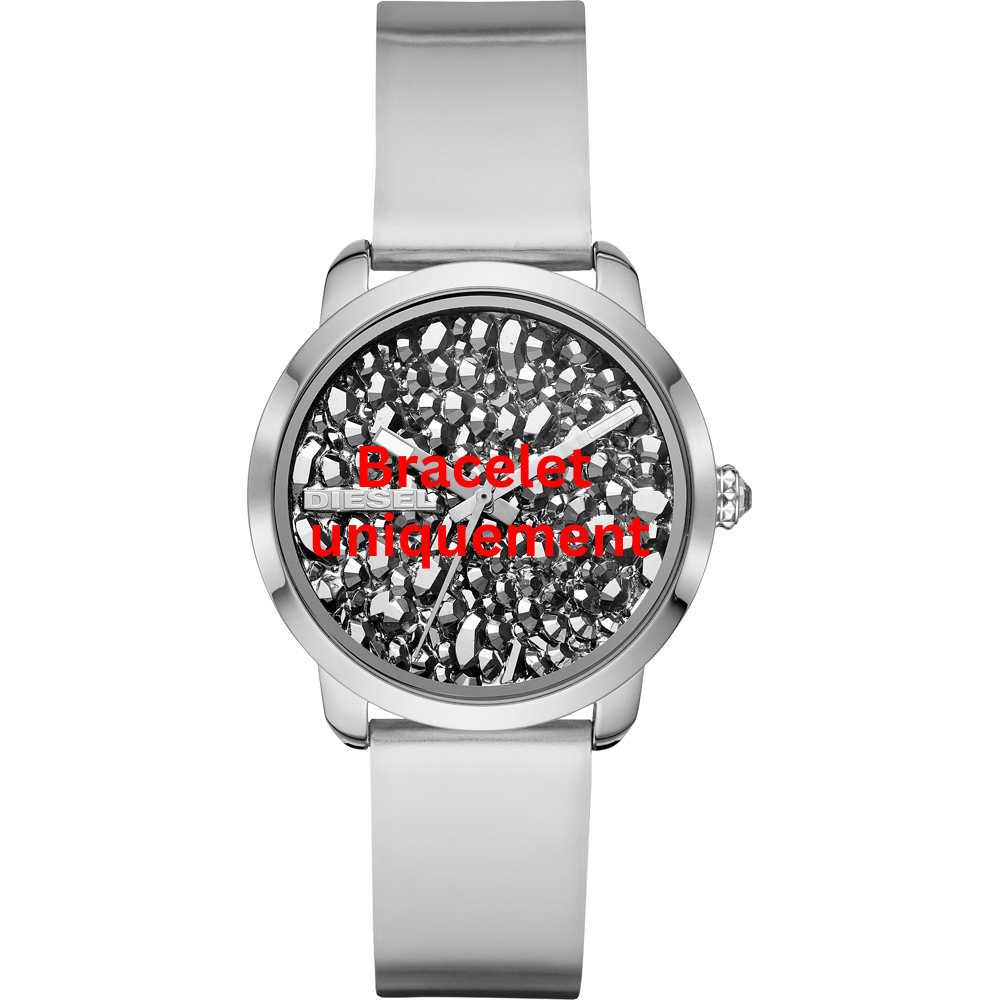 Bracelet cuir argent Diesel - FLARE ROCKS / DZ5582-bracelet montre cuir homme-AtelierNet