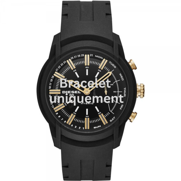 Bracelet silicone black Diesel - ARMBAR HYBRID / DZT1014-Bracelets Diesel-AtelierNet