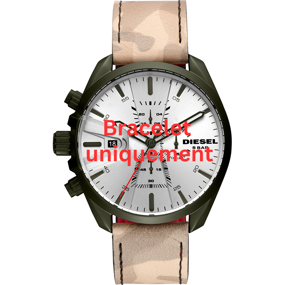 Bracelet cuir beige Diesel - MS9 CHRONO / DZ4472-Bracelet Montre Diesel-AtelierNet