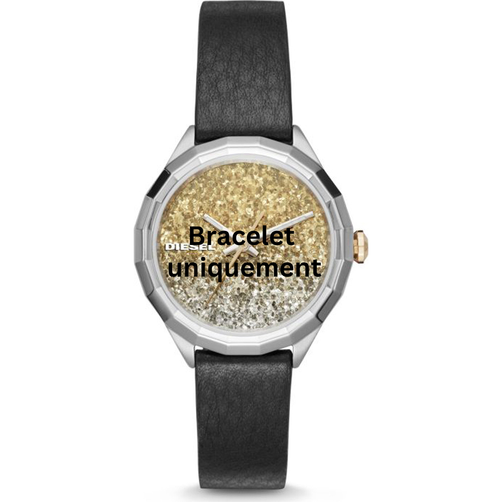 Bracelet cuir noir Diesel - KWEEN B / DZ5553-Bracelet Montre Diesel-AtelierNet