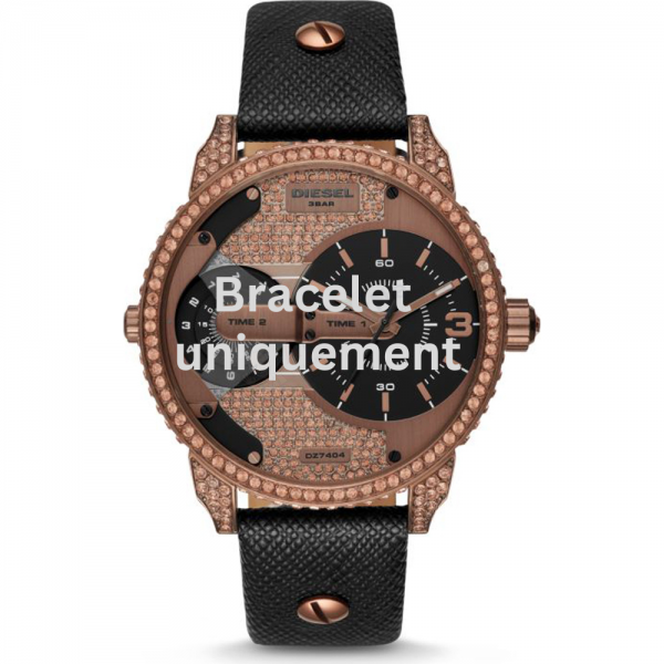 Bracelet cuir noir Diesel - MINI DADDY / DZ7404-Bracelet Montre Diesel-AtelierNet