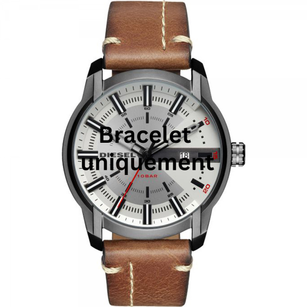 Bracelet cuir marron Diesel - ARMBAR / DZ1814-Bracelet Montre Diesel-AtelierNet