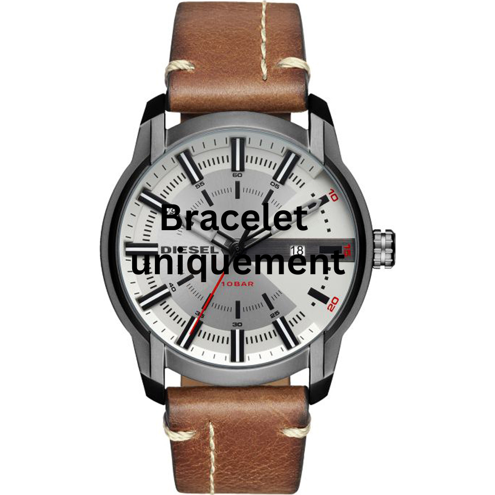 Bracelet cuir marron Diesel - ARMBAR / DZ1814-Bracelet Montre Diesel-AtelierNet