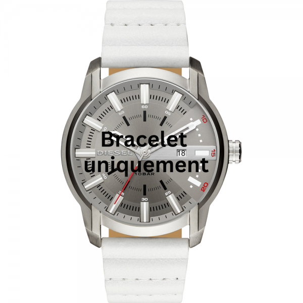 Bracelet cuir blanc Diesel - ARMBAR / DZ1811-Bracelet Montre Diesel-AtelierNet