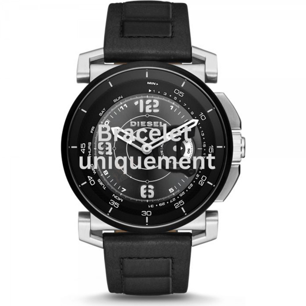 Bracelet cuir noir Diesel - SLEEPER / DZT1000-Bracelet Montre Diesel-AtelierNet