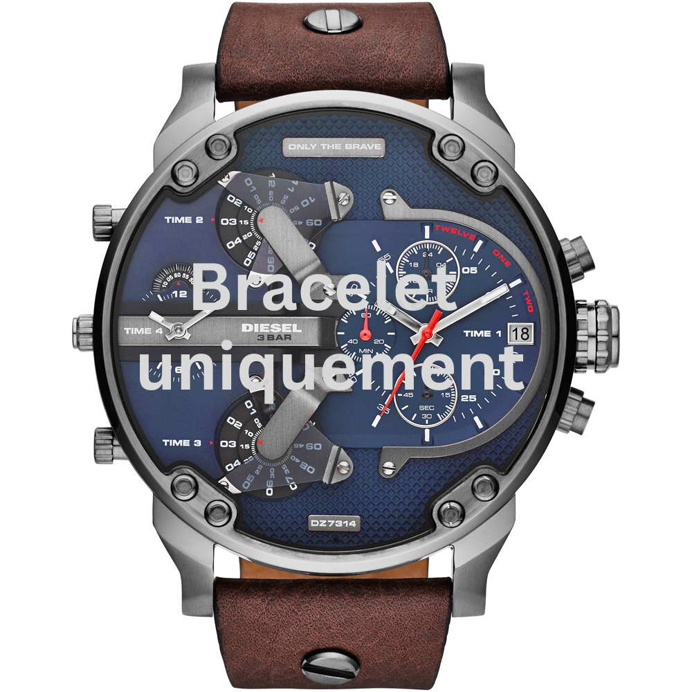 Bracelet cuir marron Diesel - MR DADDY / DZ7314 - DZ7322-Bracelet de montre-AtelierNet