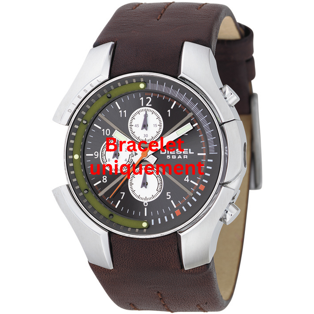 Bracelet leather brown Diesel - DZ4128-Bracelets de montres-AtelierNet