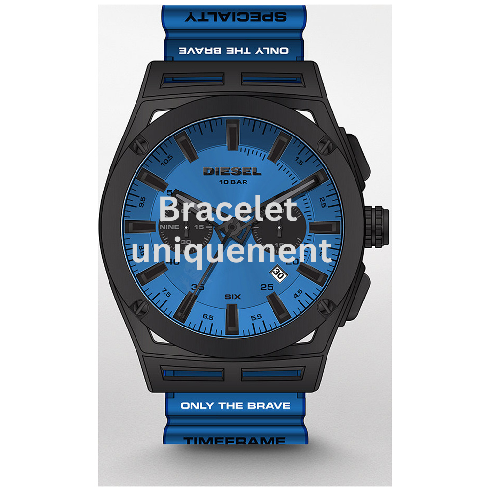 Bracelet caoutchouc bleu Diesel - TIMEFRAME / DZ4545-Bracelet Montre Diesel-AtelierNet
