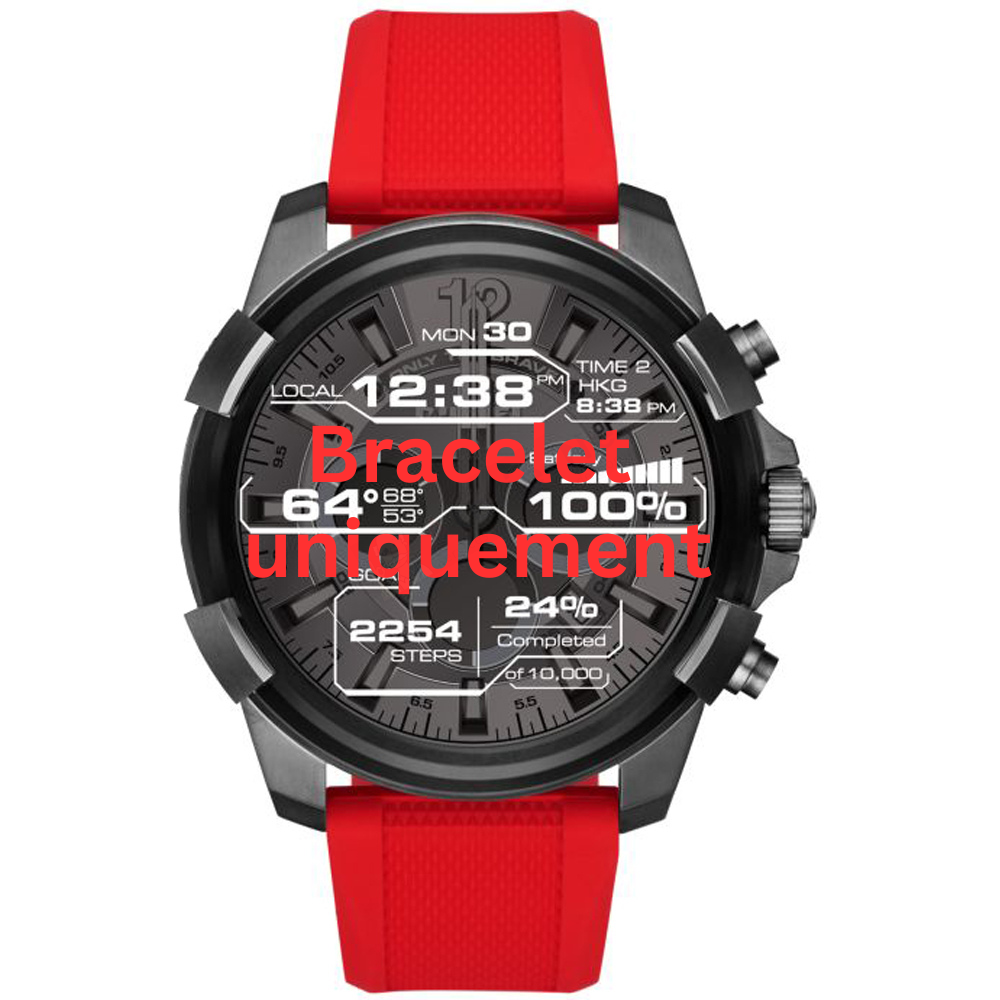 Bracelet caoutchouc rouge Diesel - FULL GUARD / DZT2006-Bracelet Montre Diesel-AtelierNet