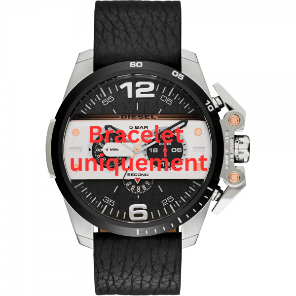 Bracelet cuir noir Diesel - IRONSIDE / DZ4361-Bracelet Montre Diesel-AtelierNet