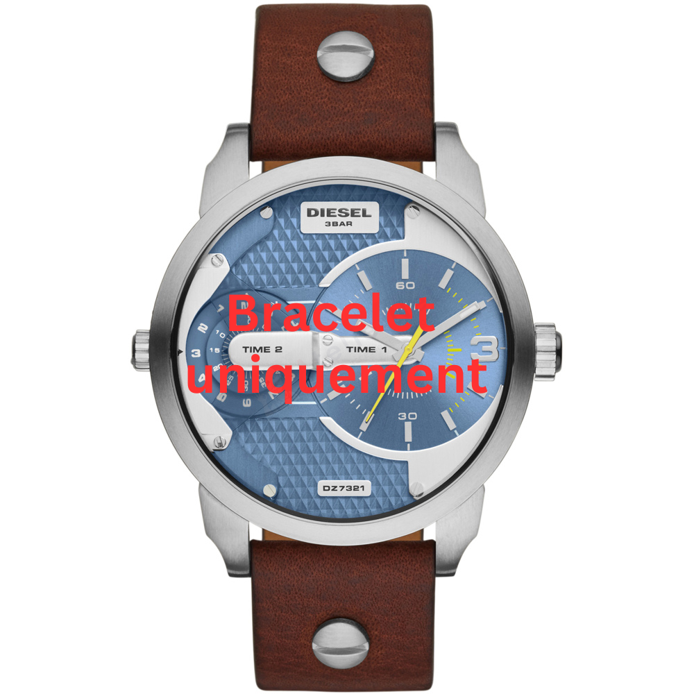 Bracelet cuir marron Diesel - MINI DADDY / DZ7321-Bracelet Montre Diesel-AtelierNet