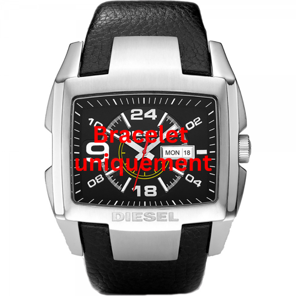 Bracelet cuir noir Diesel - BUGOUT / DZ1215 - DZ1453 - DZ1282-Bracelet de montre-AtelierNet