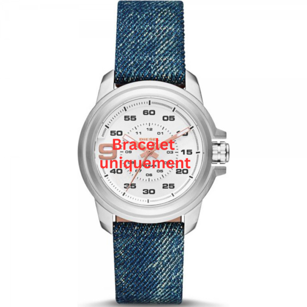 Bracelet textile sur cuir bleu Diesel - SPROCKET / DZ1743-Bracelet de montre-AtelierNet