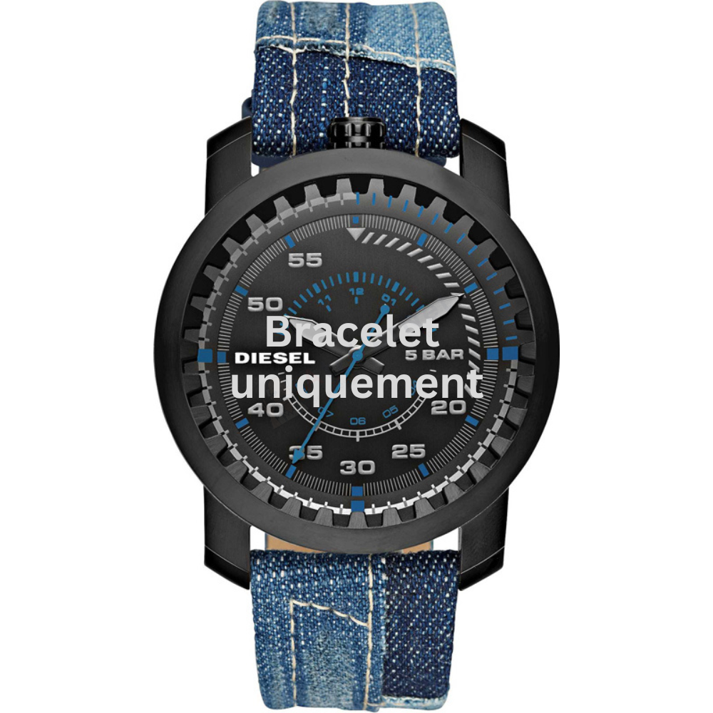 Bracelet textile sur cuir bleu Diesel - RIG STRAP / DZ1748-Bracelet de montre-AtelierNet