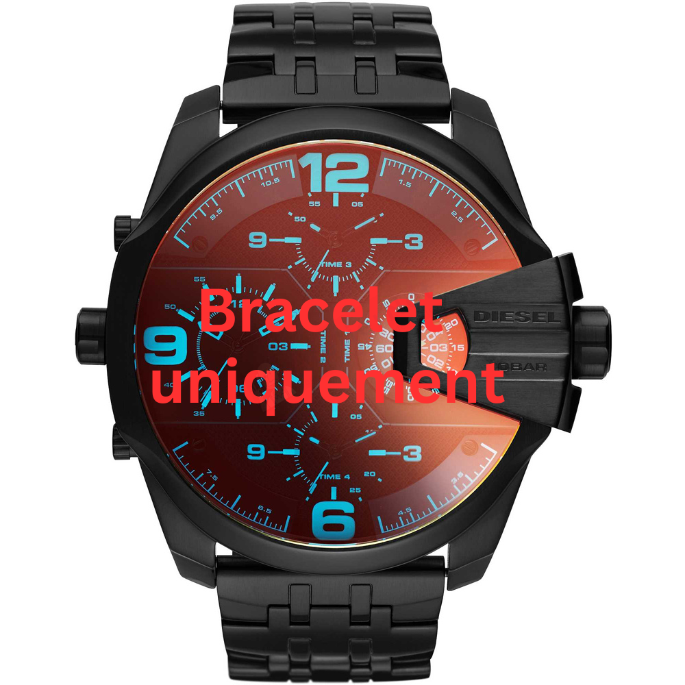 Bracelet métal noir Diesel - UBER CHIEF / DZ7373-Bracelet de montre-AtelierNet