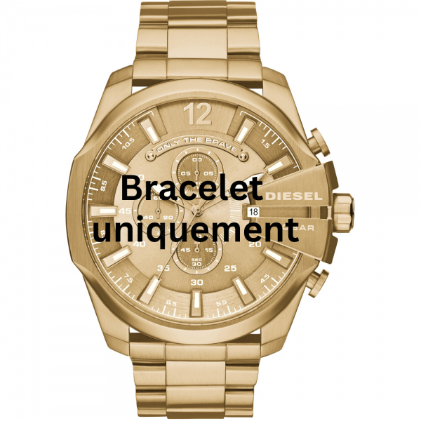 Bracelet métal or Diesel - MEGA CHIEF / DZ4360 - DZ4558-Bracelet de montre-AtelierNet