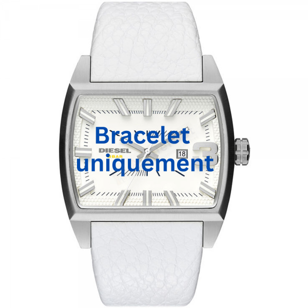 Bracelet cuir blanc Diesel - STARSHIP / DZ1705-Bracelet Montre Diesel-AtelierNet