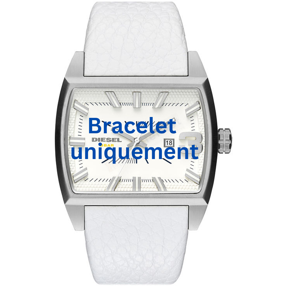 Bracelet cuir blanc Diesel - STARSHIP / DZ1705-Bracelet Montre Diesel-AtelierNet