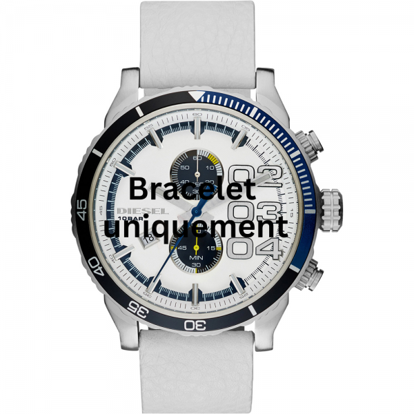 Bracelet cuir blanc Diesel - DOUBLE DOWN BIG / DZ4351-Bracelet Montre Diesel-AtelierNet