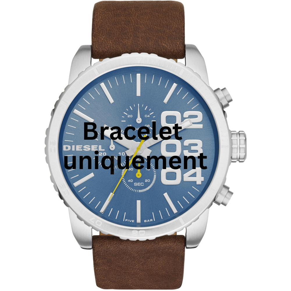 Bracelet cuir marron Diesel -  DOUBLE DOWN BIG / DZ4330-Bracelet de montre-AtelierNet