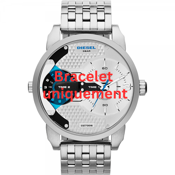 Bracelet métal argent Diesel - MINI DADDY / DZ7305 - DZ7398-Bracelet de montre-AtelierNet
