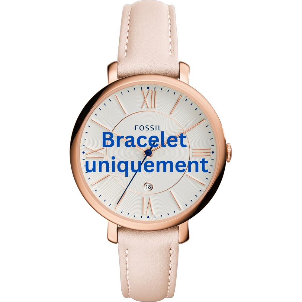 Bracelet cuir beige Fossil - JACQUELINE / ES3988 - ES4202 - ES4303 - ES4471 - ES4369 - ES4671 - ES4932-Bracelet de montre-AtelierNet