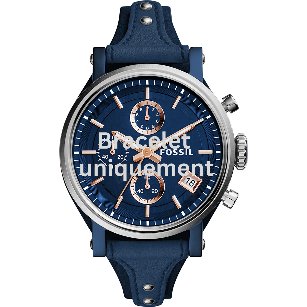 Bracelet cuir bleu Fossil - ORIGINAL BOYFRIEND / ES4113-Bracelet de montre-AtelierNet