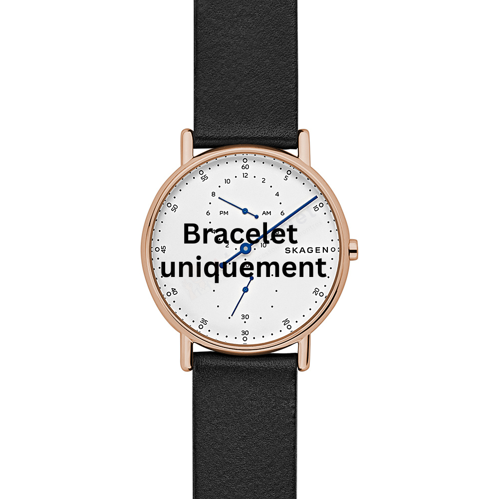 Bracelet cuir noir Skagen - SIGNATUR / SKW6390 - SKW6401 - SKW6430-Bracelet de montre-AtelierNet