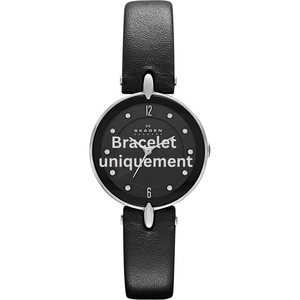Bracelet cuir noir Skagen - HIROMICHI KONNO / SKW2011-Bracelet de montre-AtelierNet
