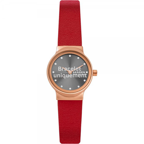 Bracelet cuir rouge Skagen - FREJA / SKW3009-Bracelet de montre-AtelierNet